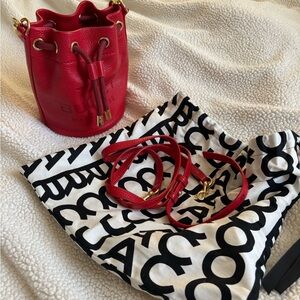 Red Bucket Bag